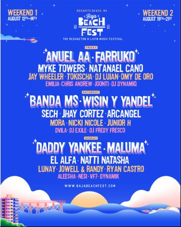 Concierto de Arcangel en Rosarito, México, Viernes, 19 de agosto de 2022