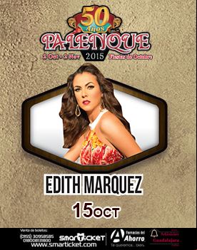 Concierto de Edith Márquez en Guadalajara, Jalisco, México, Jueves, 15 de octubre de 2015