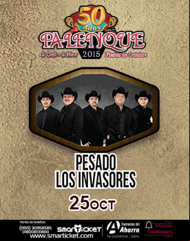 Concierto de Grupo Pesado en Guadalajara, Jalisco, México, Domingo, 25 de octubre de 2015