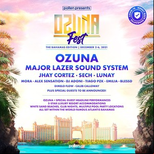 Concierto de Tiago PZK en Isla Paraíso, Bahamas, Lunes, 06 de diciembre de 2021