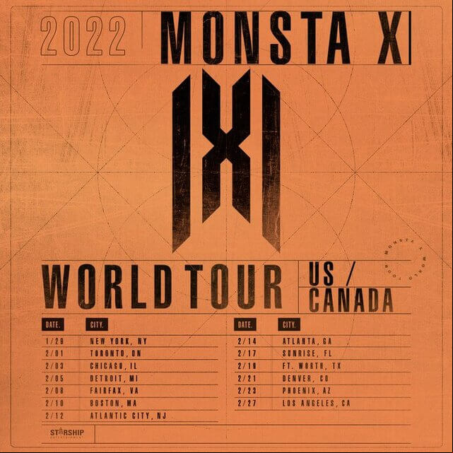 Concierto de Monsta X, WORLD TOUR IN US/CANADA, en Fairfax, Virginia, Estados Unidos, Martes, 08 de febrero de 2022
