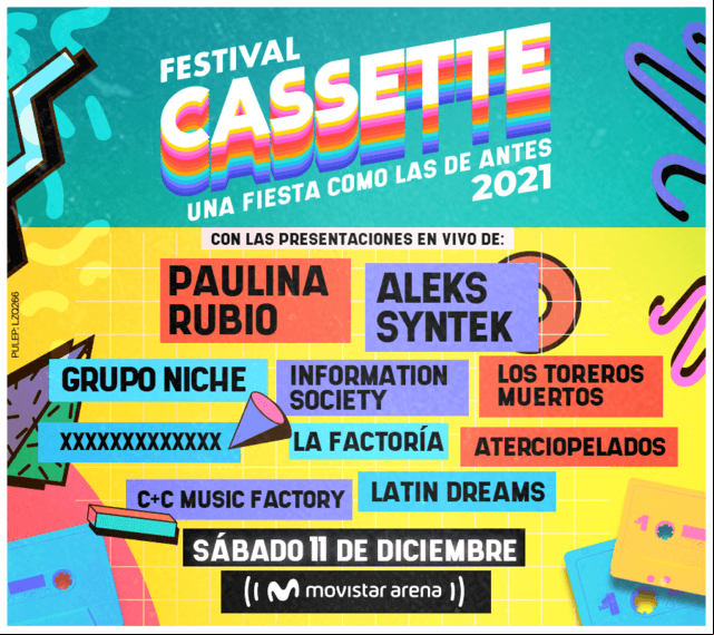 Concierto de Paulina Rubio en Bogotá, Colombia, Sábado, 11 de diciembre de 2021