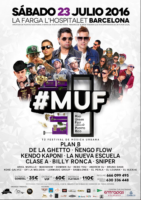Concierto de De La Ghetto en Barcelona, Barcelona, España, Sábado, 23 de julio de 2016