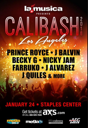 Concierto de Prince Royce en Los Ángeles, California, Estados Unidos, Domingo, 24 de enero de 2016
