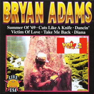 Álbum Volume 2 Live Usa de Bryan Adams