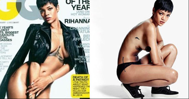 Rihanna se desnuda para GQ 2012